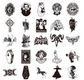 50 PIECES WATERPROOF STICKERS (BLACK AND WHITE)
