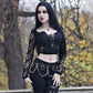 GOTHIC LONG SLEEVE CROP TOP
