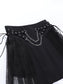 BLACK SKIRT WITH CHAINS